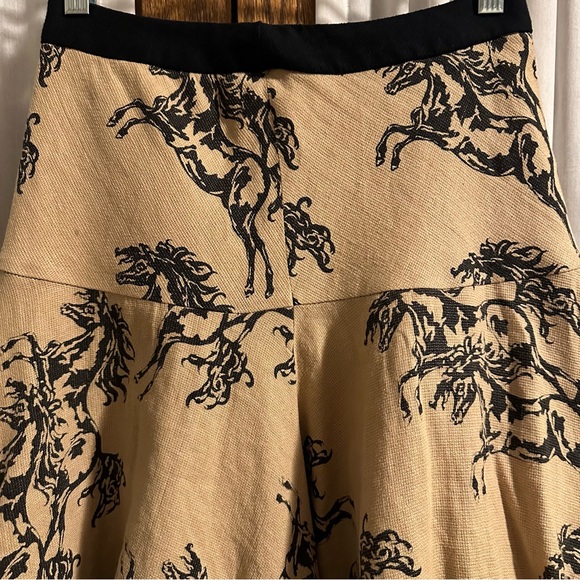 Anthropologie Odille Galloping Horses Swing Skirt - Picture 4 of 15